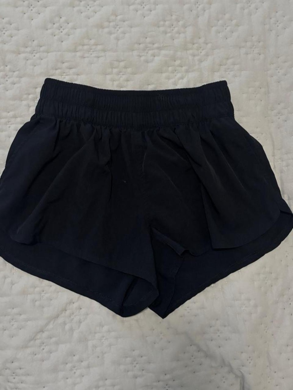 No Boundaries Women's Black Layered Athletic Shorts